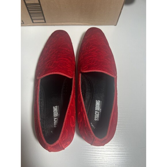 Stacy Adams Mens Red Velvet Party Tuxedo Shoes Size 8 main image 8